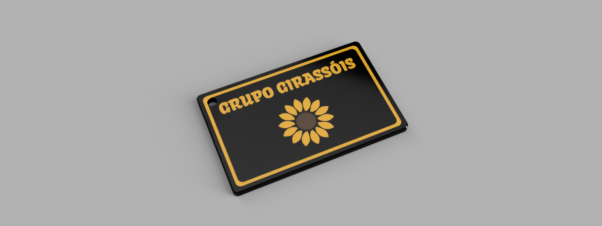 Chaveiro Girassóis — visualização digital